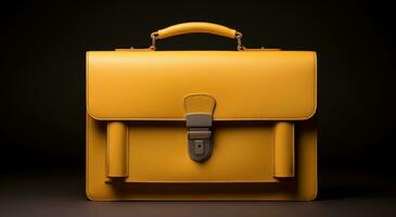 AI generated the claude legrand small briefcase on a dark background, photo