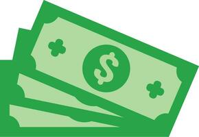 3 dollar bills vector