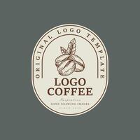 coffee template logo illustration, coffee shop vintage logo vector