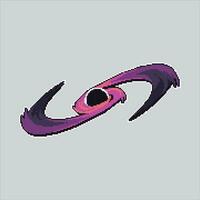 Pixel art illustration blackhole. Pixelated blackhole. Space black hole pixelated for the pixel art game and icon for website and video game. old school retro. vector