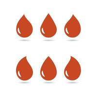 Red blood liquid droplet vector illustration.