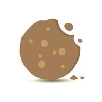 Cookie biscuit cracker snack isolated vector illustration.