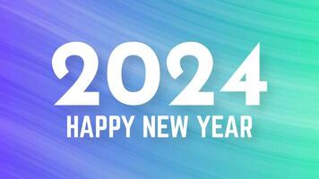 2024 Happy New Year on colorful background vector