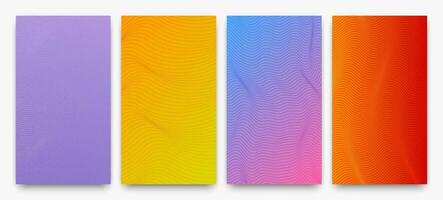 Set of halftone gradient backgrounds with dots vector