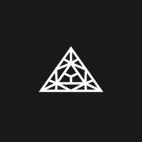 abstract triangle logo template design vector