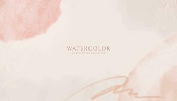 Abstract horizontal watercolor background. Neutral light colored empty space background illustration vector