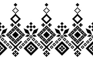 Nature vintages cross stitch traditional ethnic pattern paisley flower Ikat background abstract Aztec African Indonesian Indian seamless pattern for fabric print cloth dress carpet curtains and sarong vector
