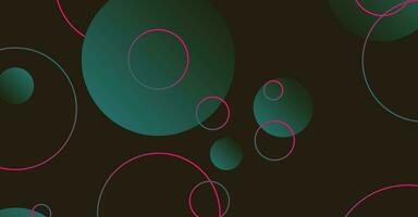 Abstract minimal gradient geometric circle background vector