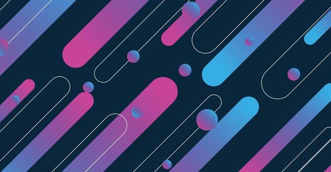 Abstract colorful minimal geometric background design vector