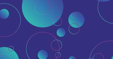 Abstract minimal gradient geometric circle background vector