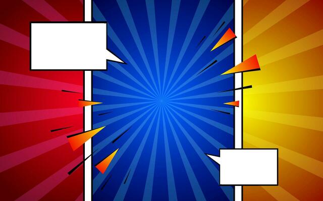 Blank colorful pop art comic background