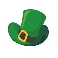 un verde parte superior sombrero con un oro cinturón. elementos para San Patricio día festival vector