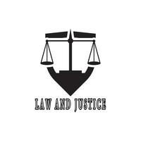 Law And Justice logo vector template illustration