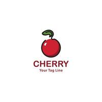 cherry fruit logo with red color suitable for logo, fruit shop, product vector