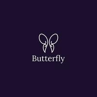 mariposa logo modelo vector ilustración icono, púrpura antecedentes