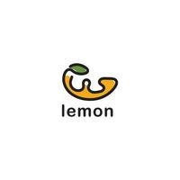 lemon orange logo simple icon vector