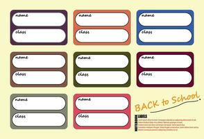 Notebook Labels. Simple Sticker Label for Book vector