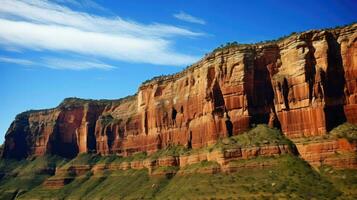 AI generated geology sandstone cliffs landscape photo