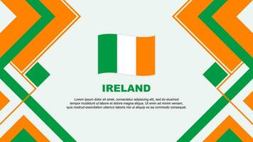 Ireland Flag Abstract Background Design Template. Ireland Independence Day Banner Wallpaper Vector Illustration. Ireland Banner