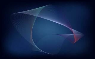 Dynamic line wave colorful abstract vector