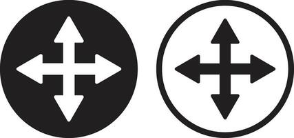 Drag and drop icon set in two styles isolated on white background Move icon vector