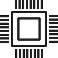 Processor icon . CPU icon vector . Chip processor icon