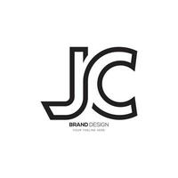Letter Jc line art initial creative modern monogram logo concept. J logo. C logo vector