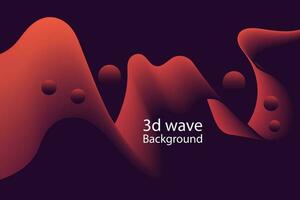 Vector colourful Beautiful 3d papercut wave lequid gradient mash banner background