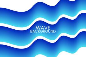 Vector blue smooth wave gradient white background design modern Dynamic sound wave element