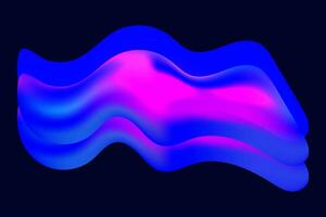 Vector 3d modern futuristic blue tones wavy gradient line motion digital technology Presentation