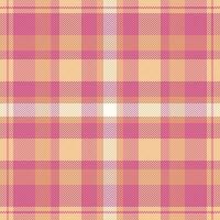 Seamless background texture of pattern check fabric with a plaid tartan vector textile.