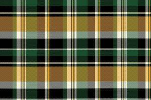 Faded vector tartan check, antique pattern seamless fabric. Christmas plaid background texture textile in black and green colors.