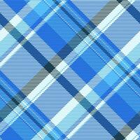 Structure seamless tartan textile, rug plaid vector pattern. Fur fabric check background texture in light and royal azure colors.