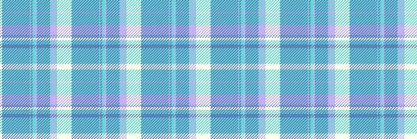 Korean plaid background check, lined pattern fabric tartan. Trend textile seamless texture vector in teal and blue colors.