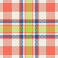 Plaid check pattern. Seamless fabric texture. Tartan textile print. vector