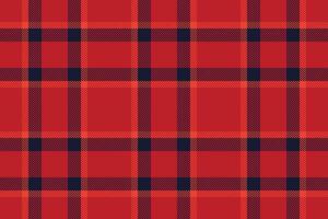 Plaid background, check seamless pattern in red. Vector fabric texture for textile print, wrapping paper, gift card or wallpaper.