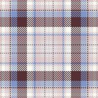 Plaid check pattern. Seamless fabric texture. Tartan textile print. vector
