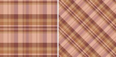 Background plaid pattern of vector textile tartan with a fabric texture seamless check. Set in warm colors for cozy blanket.