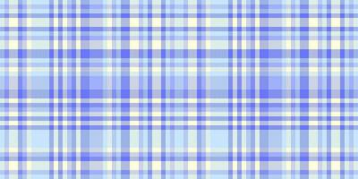 Us pattern tartan texture, lovely seamless plaid background. Menswear textile check fabric vector in blue and light yellow colors.