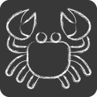 Icon Cancer. related to Horoscope symbol. chalk Style. simple design editable. simple illustration vector