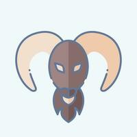 Icon Aries. related to Horoscope symbol. doodle style. simple design editable. simple illustration vector