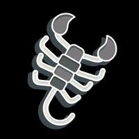 Icon Scorpio. related to Horoscope symbol. glossy style. simple design editable. simple illustration vector