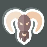 Sticker Aries. related to Horoscope symbol. simple design editable. simple illustration vector