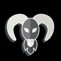 Icon Aries. related to Horoscope symbol. glossy style. simple design editable. simple illustration vector