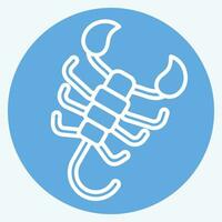 Icon Scorpio. related to Horoscope symbol. blue eyes style. simple design editable. simple illustration vector