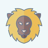 Icon Leo. related to Horoscope symbol. doodle style. simple design editable. simple illustration vector