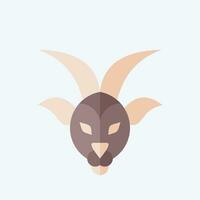 Icon Capricorn. related to Horoscope symbol. flat style. simple design editable. simple illustration vector