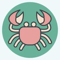 Icon Cancer. related to Horoscope symbol. color mate style. simple design editable. simple illustration vector