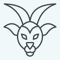 Icon Capricorn. related to Horoscope symbol. line style. simple design editable. simple illustration vector