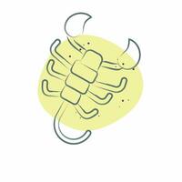 Icon Scorpio. related to Horoscope symbol. Color Spot Style. simple design editable. simple illustration vector